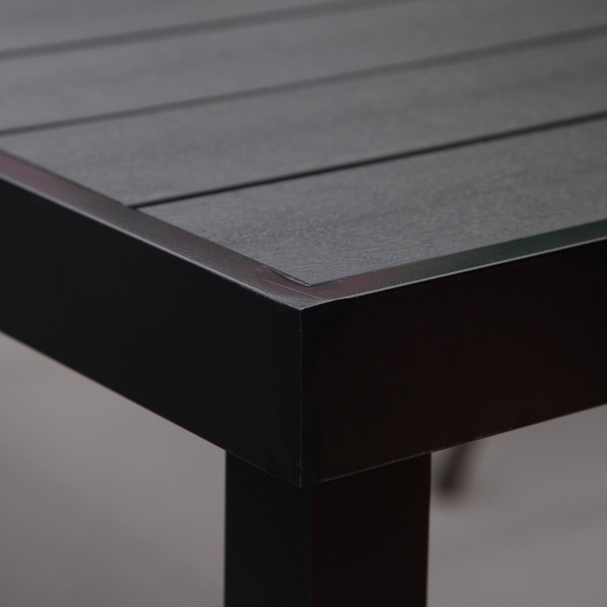 Table de jardin aluminium terrasse 8 personnes plateau imperméable noir 190x90 - ComfortXL Outdoor Living - Image 7
