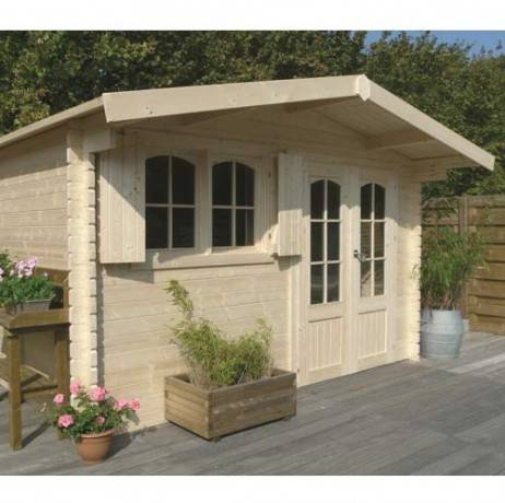 Abri de jardin Tignes en bois 14,25 m², Toiture Shingle vert, Plancher Non - Imagen 1