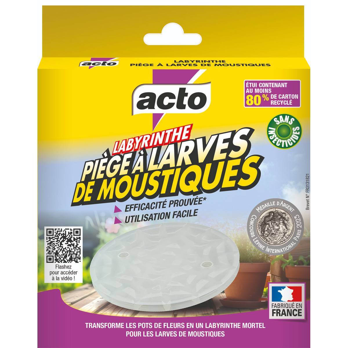 Acto - Acto Labyrinthe : Piège à Larves de Moustiques pour Jardins et Balcons - Image 1
