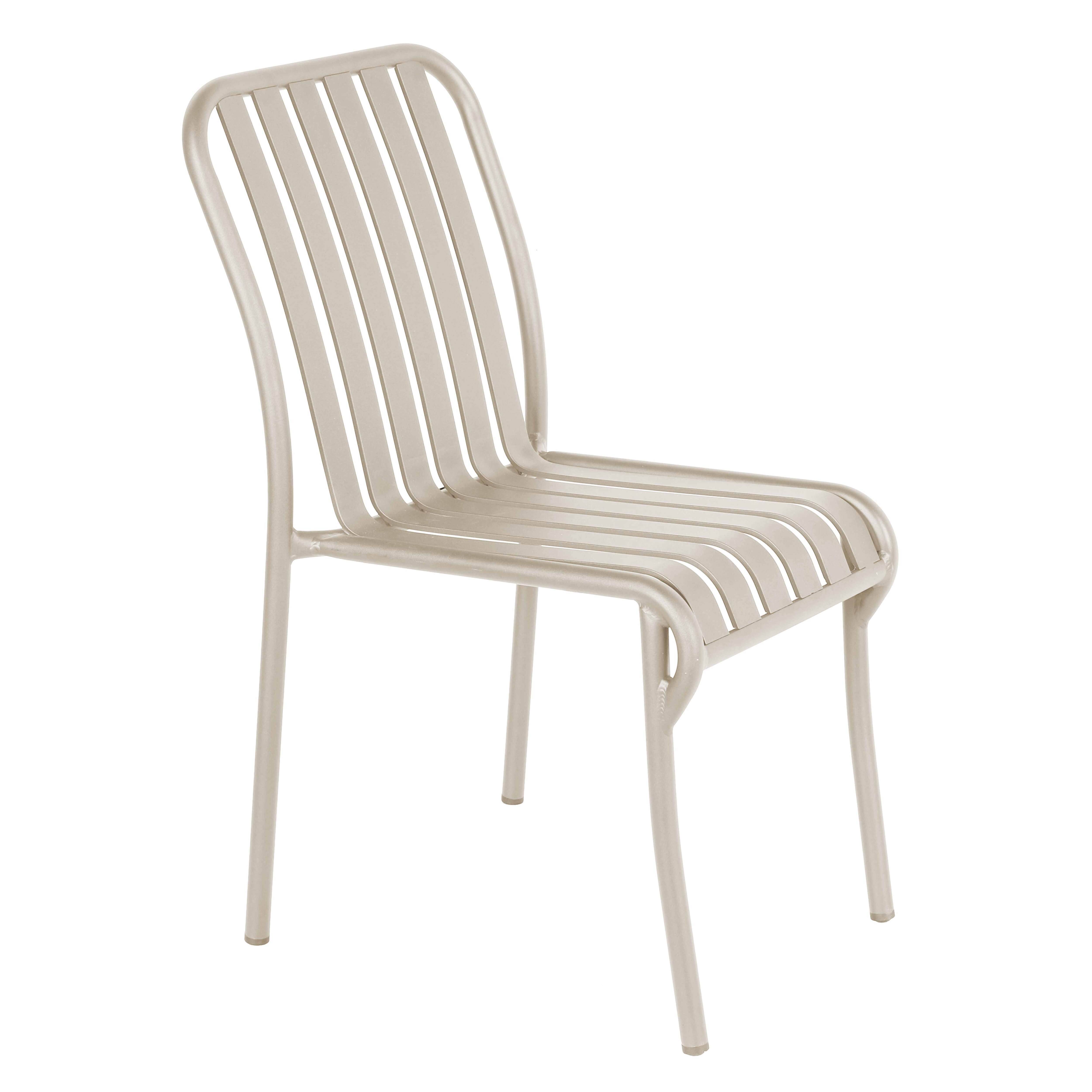 Oviala - Chaise design de terrasse en aluminium taupe Faro - Oviala - Imagen 1