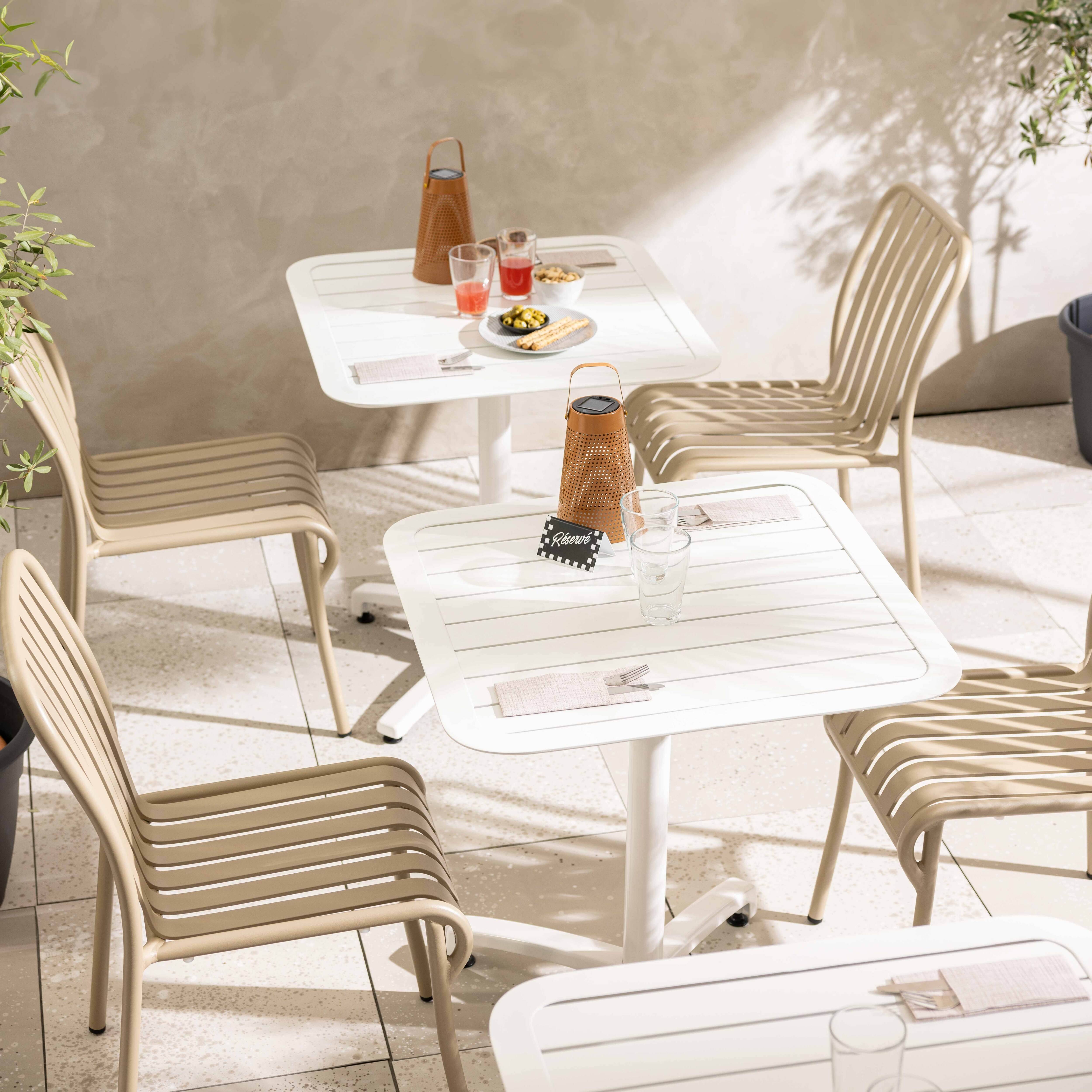 Oviala - Chaise design de terrasse en aluminium taupe Faro - Oviala - Imagen 4