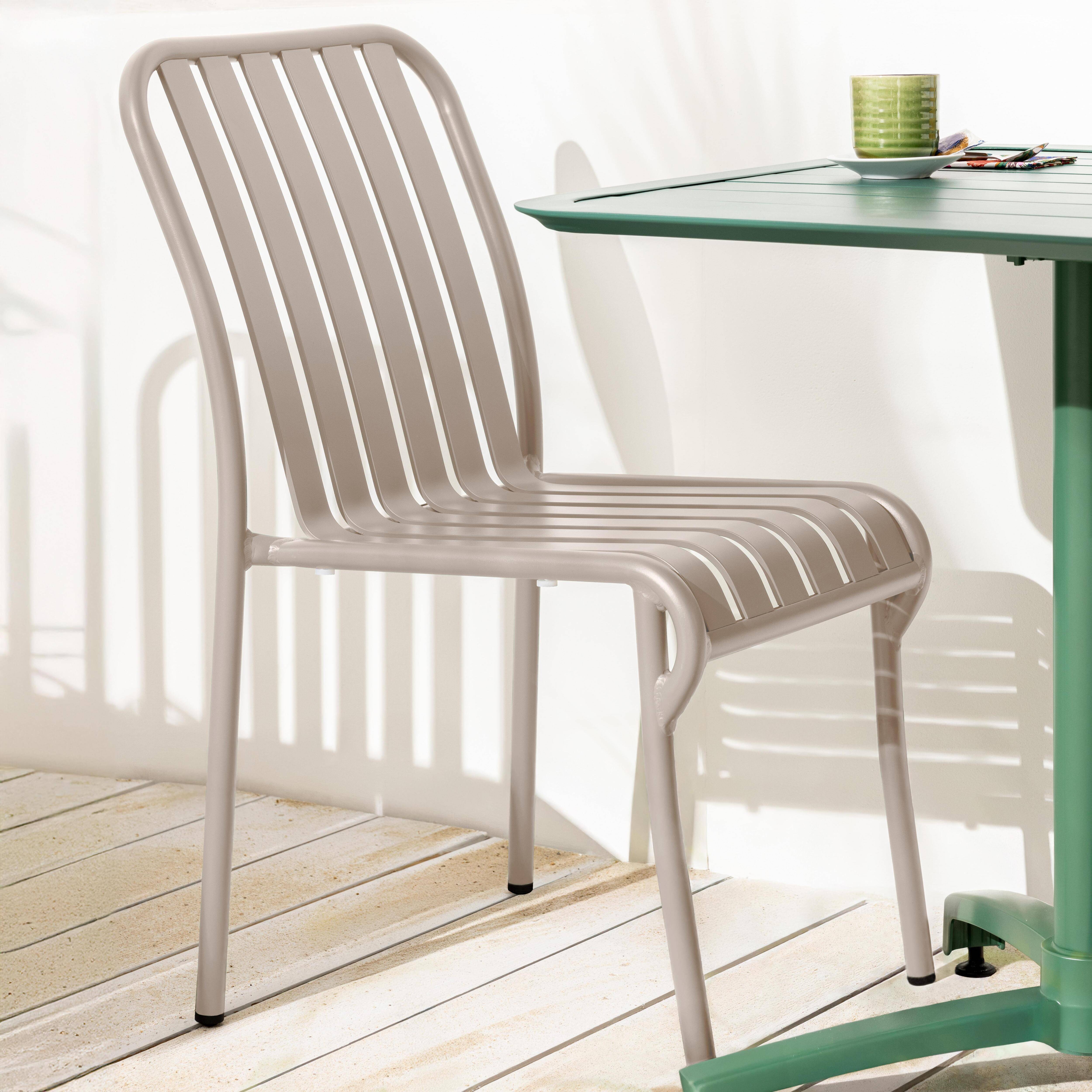 Oviala - Chaise design de terrasse en aluminium taupe Faro - Oviala - Imagen 2