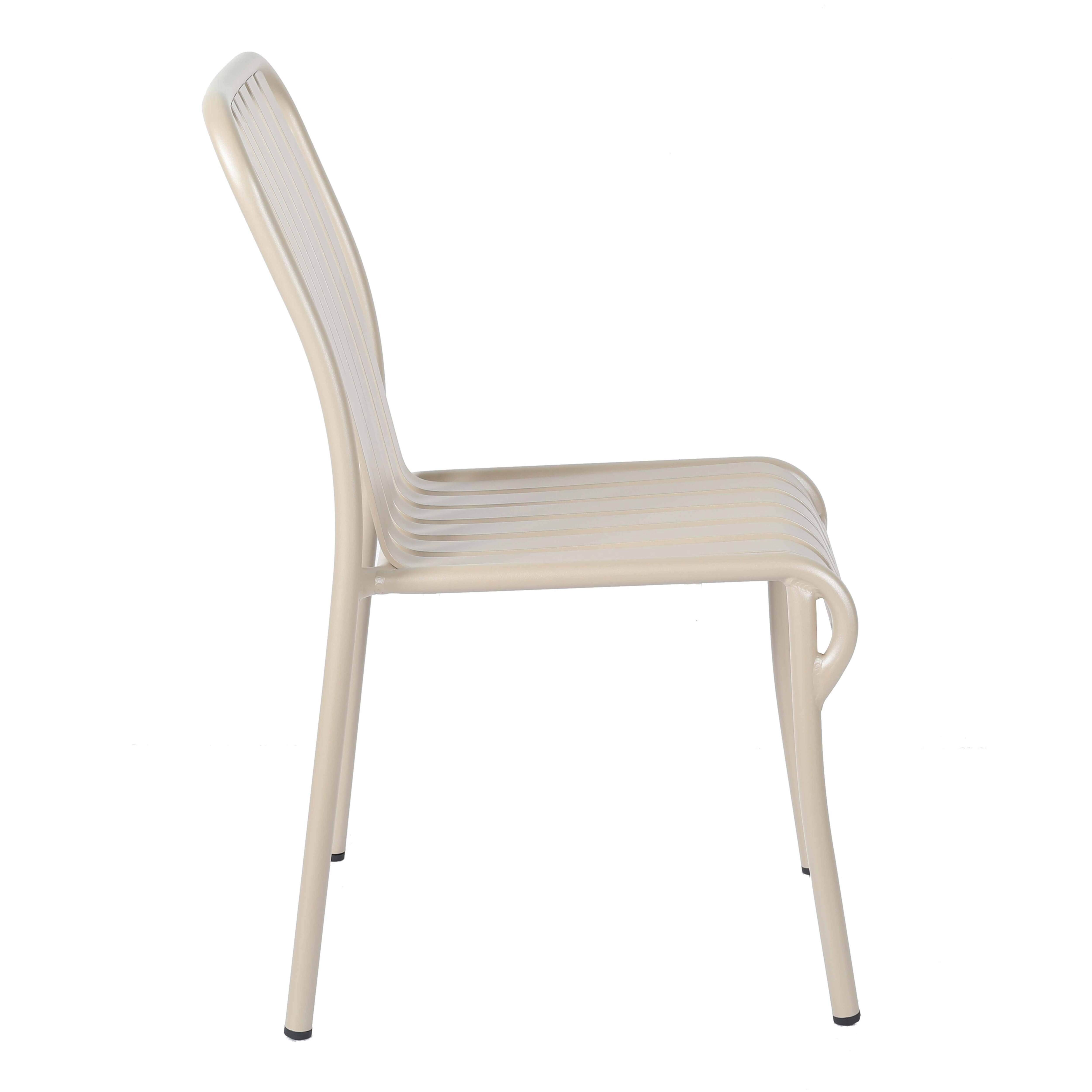 Oviala - Chaise design de terrasse en aluminium taupe Faro - Oviala - Imagen 6