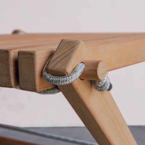 Table basse de jardin en teck blanc Relax - Image 6