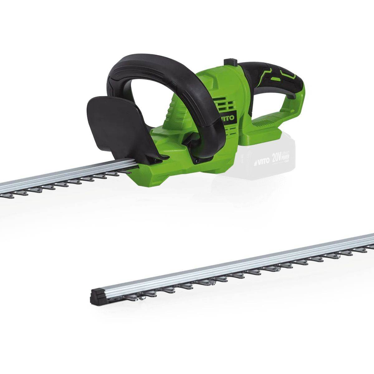 Pack 2 outils 20V Coupe Bordure + Taille Haies + 2 Batteries Lithium 2.0Ah + Jeu de 20 lames + Chargeur VITO - Image 3