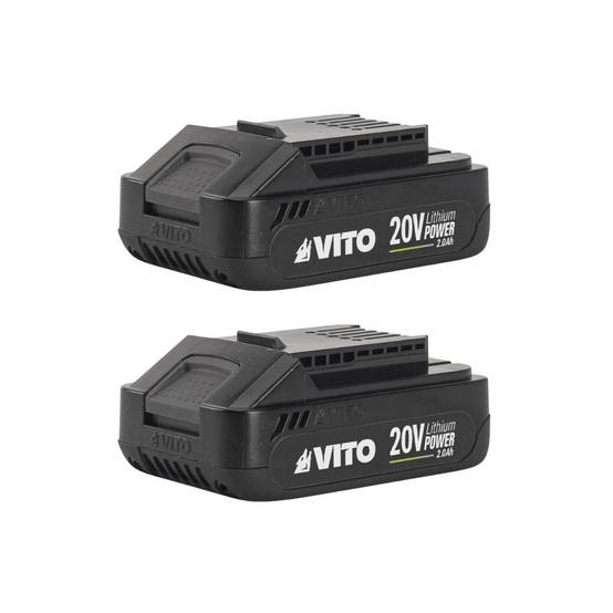 Pack 2 outils 20V Coupe Bordure + Taille Haies + 2 Batteries Lithium 2.0Ah + Jeu de 20 lames + Chargeur VITO - Image 4
