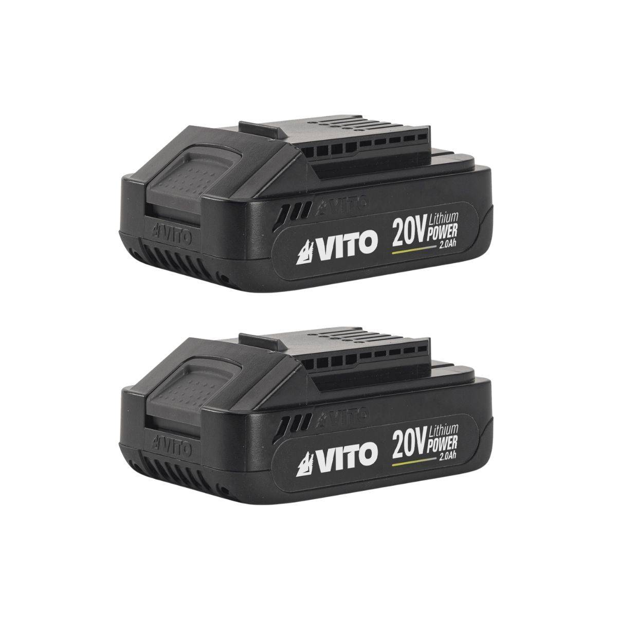 Pack 2 outils 20V Coupe Bordure + Taille Haies + 2 Batteries Lithium 2.0Ah + Jeu de 20 lames + Chargeur VITO - Image 4