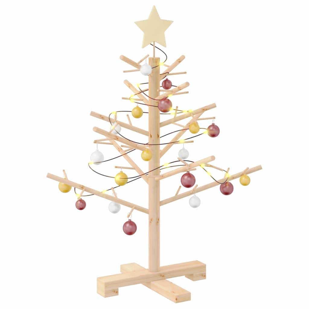 Vidaxl - Arbre de Noël en bois Naturel 75 cm Bois massif en pin vidaXL 42018054 - Image 4