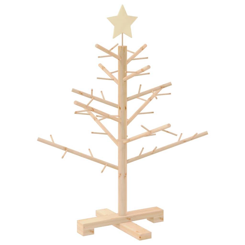 Vidaxl - Arbre de Noël en bois Naturel 75 cm Bois massif en pin vidaXL 42018054 - Image 2