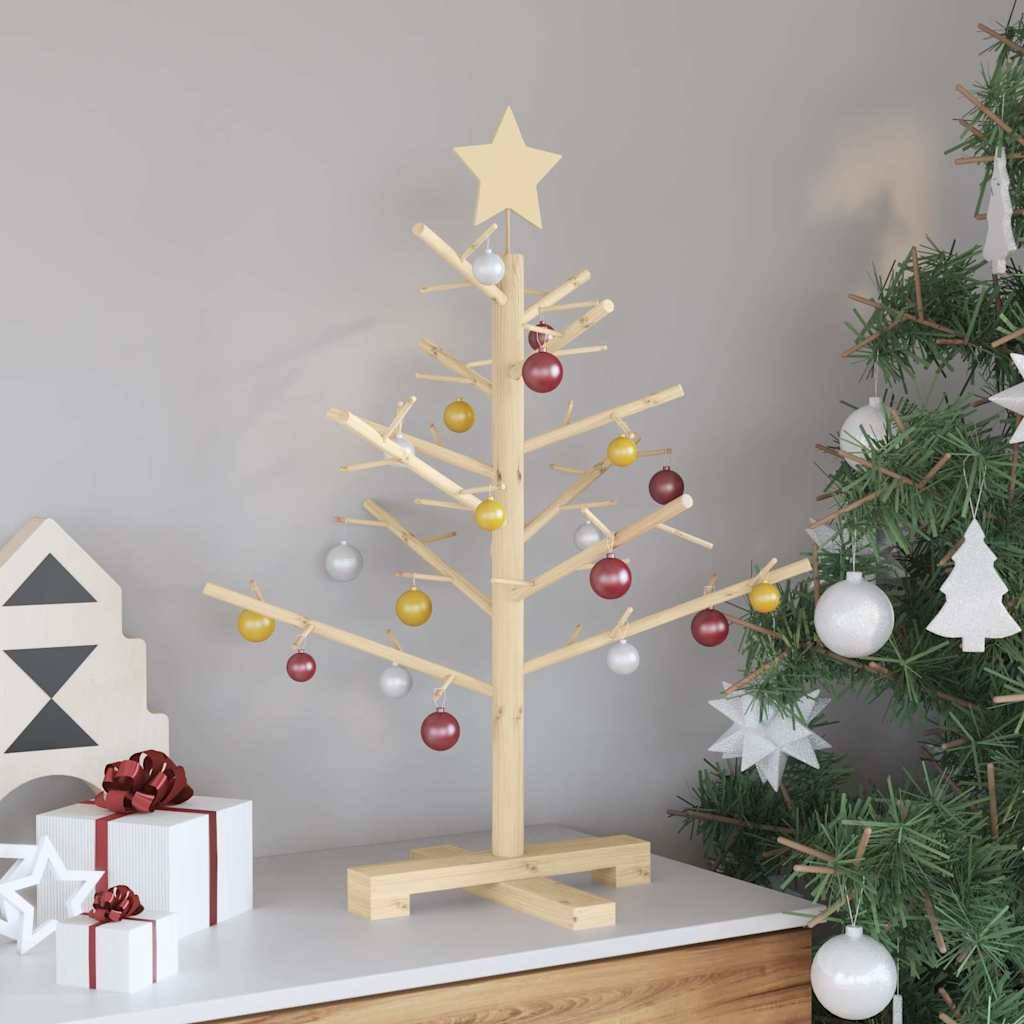 Vidaxl - Arbre de Noël en bois Naturel 75 cm Bois massif en pin vidaXL 42018054 - Image 5