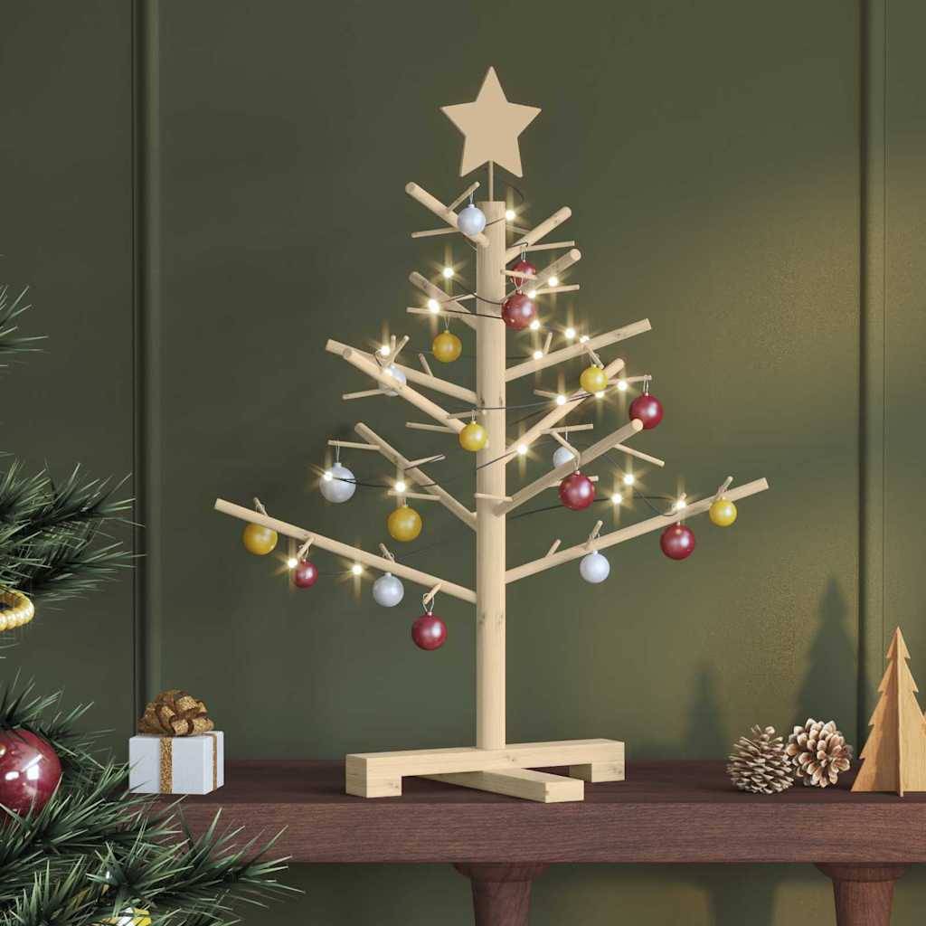 Vidaxl - Arbre de Noël en bois Naturel 75 cm Bois massif en pin vidaXL 42018054 - Image 1