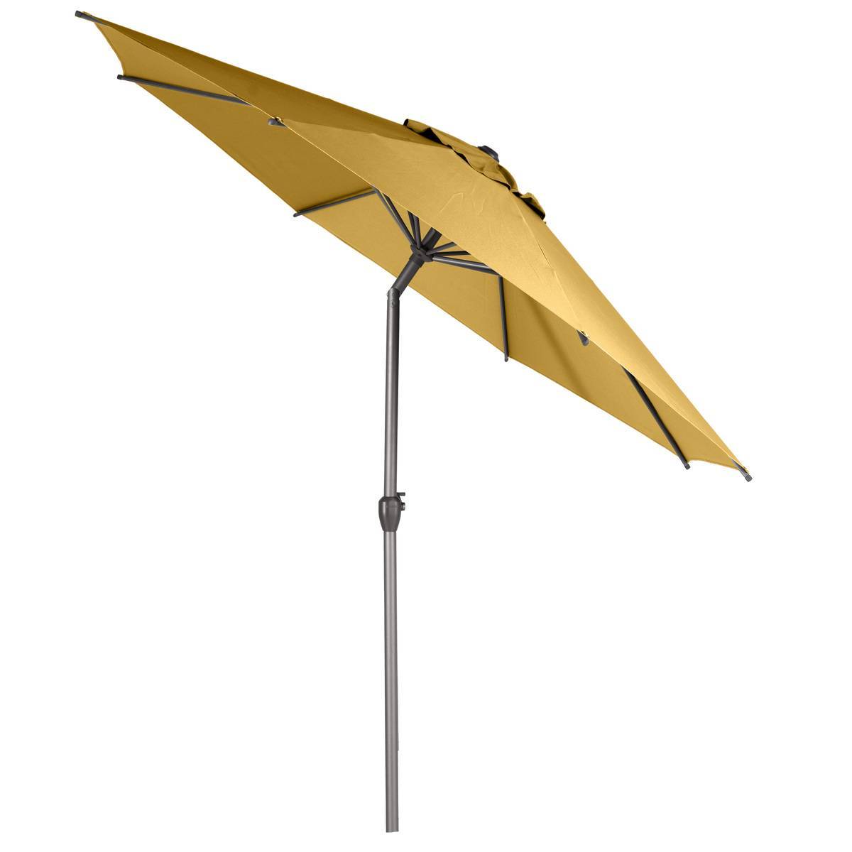 Hesperide - Parasol droit rond "Loompa" jaune moutarde 3m en aluminium Hespéride - Imagen 2