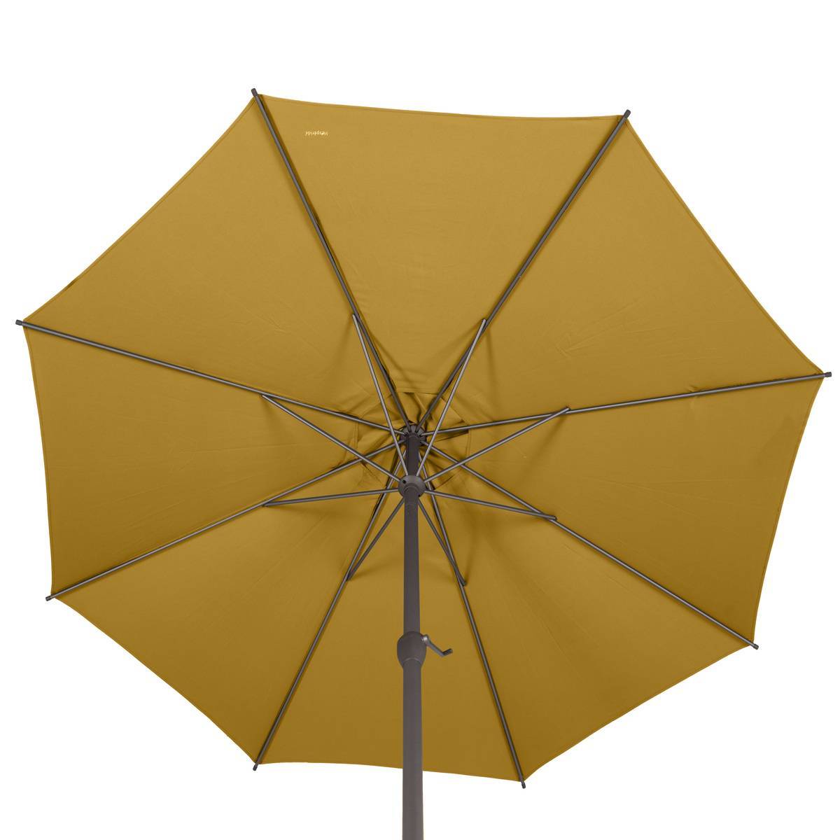 Hesperide - Parasol droit rond "Loompa" jaune moutarde 3m en aluminium Hespéride - Imagen 3