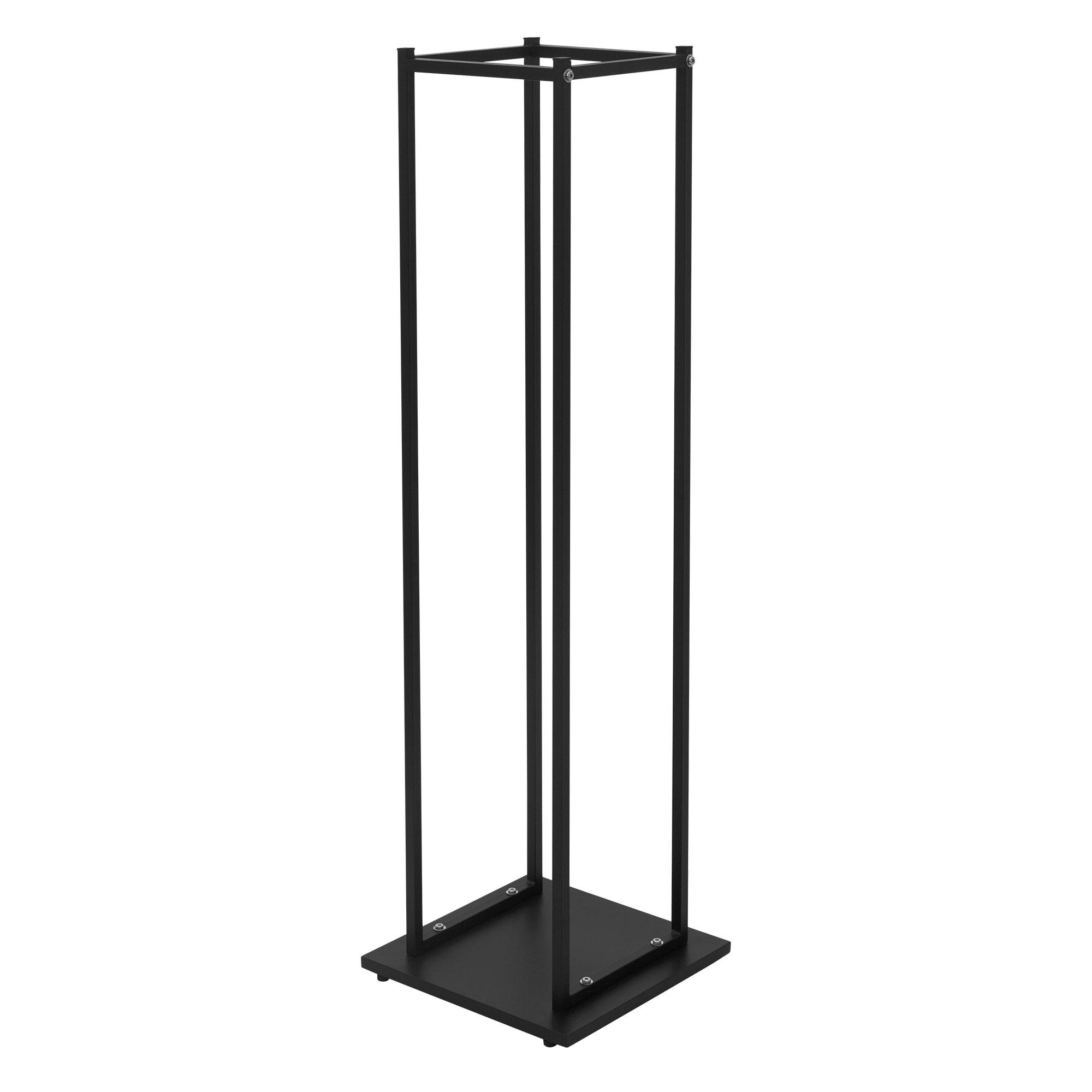 Ml-Design - Range bûches vertical acier noir intérieur/extérieur support bois 33x33x115 cm - Imagen 2