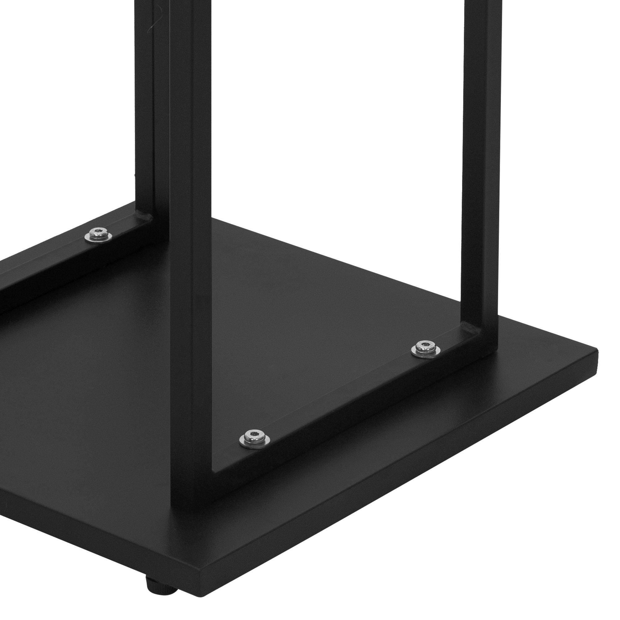 Ml-Design - Range bûches vertical acier noir intérieur/extérieur support bois 33x33x115 cm - Imagen 6
