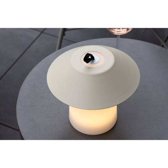Paris Prix - Lampe à Poser d'Extérieur LED "Rubu" 26cm Beige - Image 3