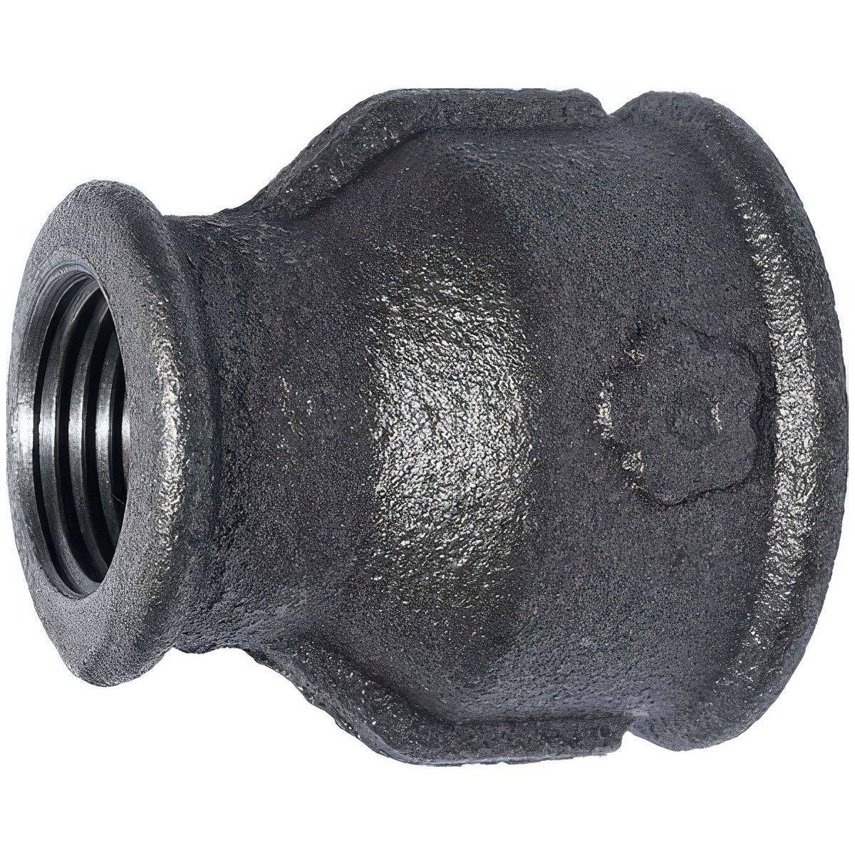 Manchon Réduit Fonte Malléable Noir | F/F EN 10242 pour Tuyauterie - Ø A: 1'' | Ø B: 3/4'' - Image 1