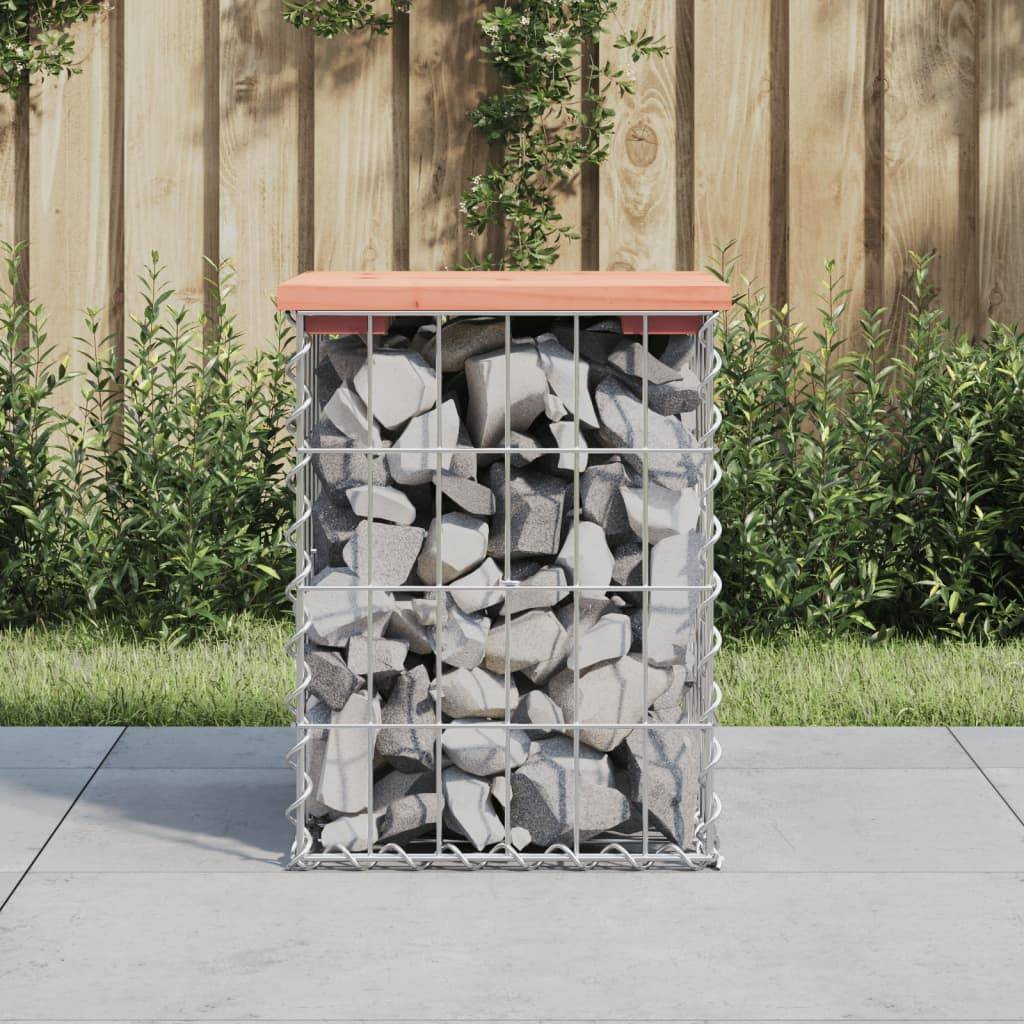 Maison Chic - Banc de jardin - Banc d'extérieur - Banquette design gabion 33x31x42 cm bois massif de douglas - Imagen 2