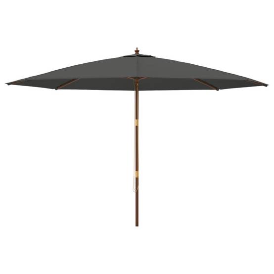 Maison Chic - Parasol de jardin - Parasol d'extérieur avec mât en bois anthracite 400x273 cm P943 - Image 3