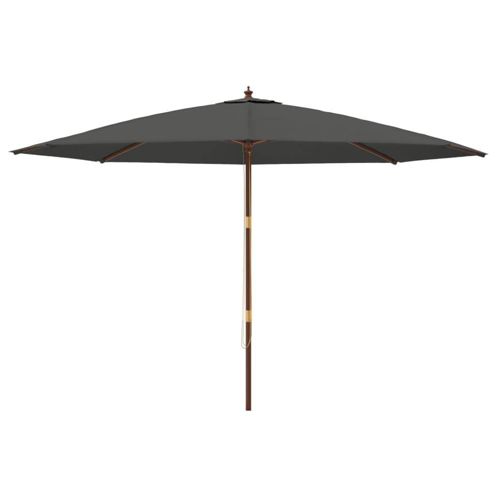 Maison Chic - Parasol de jardin - Parasol d'extérieur avec mât en bois anthracite 400x273 cm P943 - Image 3