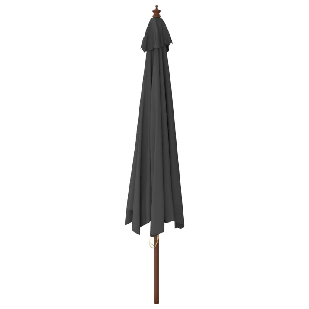 Maison Chic - Parasol de jardin - Parasol d'extérieur avec mât en bois anthracite 400x273 cm P943 - Image 5