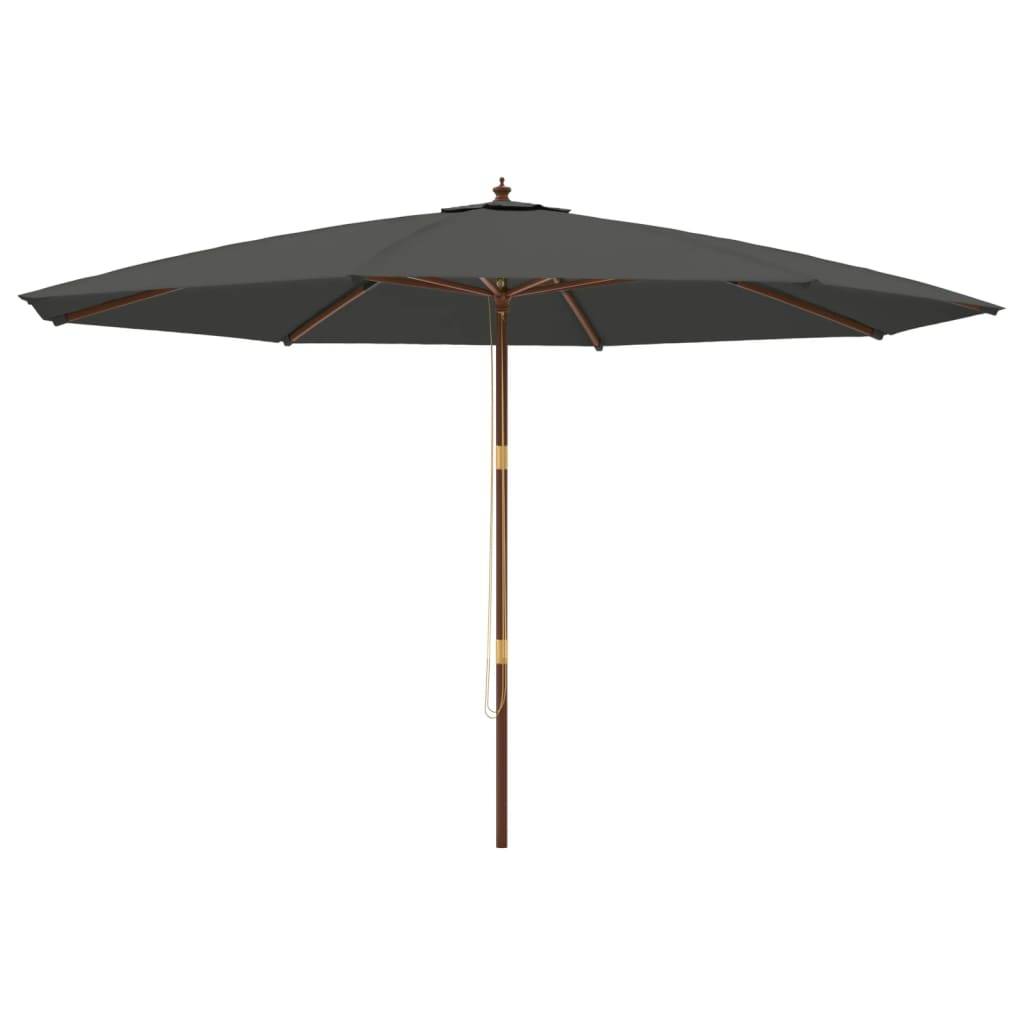 Maison Chic - Parasol de jardin - Parasol d'extérieur avec mât en bois anthracite 400x273 cm P943 - Image 1