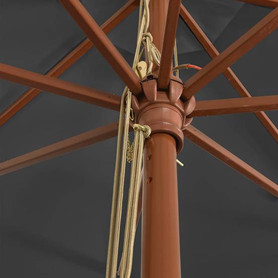Maison Chic - Parasol de jardin - Parasol d'extérieur avec mât en bois anthracite 400x273 cm P943 - Image 6