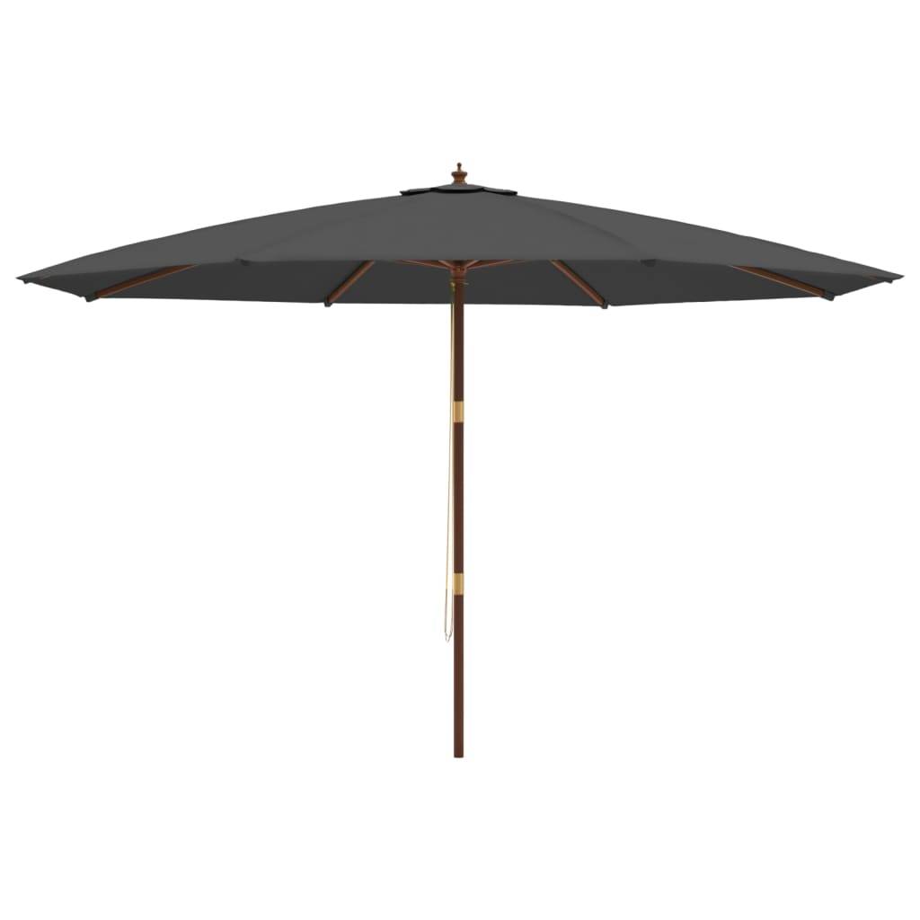 Maison Chic - Parasol de jardin - Parasol d'extérieur avec mât en bois anthracite 400x273 cm P943 - Image 4