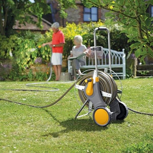 Hozelock - Grand dévidoir chariot métallique pour tuyau d’arrosage 25m 15mm HOZELOCK - Imagen 2