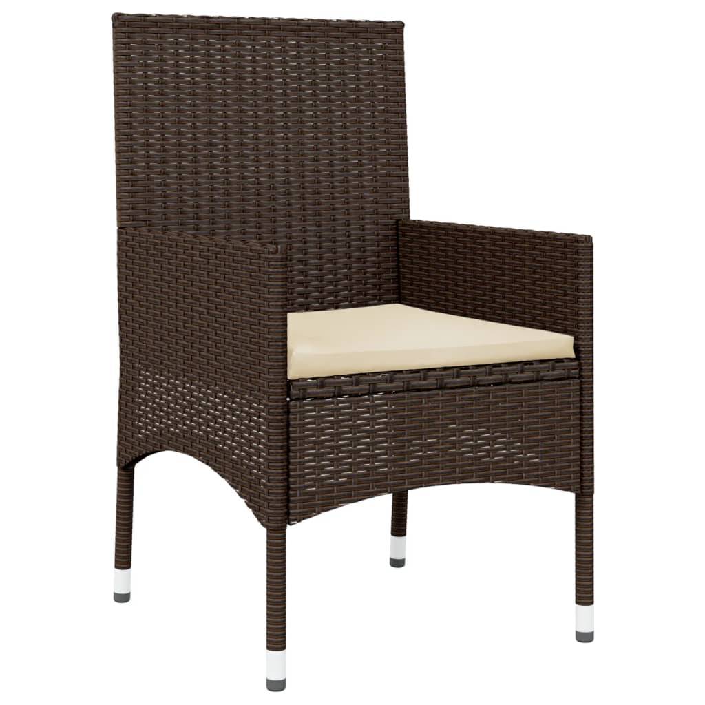 Helloshop26 - Salon de jardin meuble d'extérieur ensemble de mobilier 4 pièces avec coussins marron résine tressée - Imagen 5