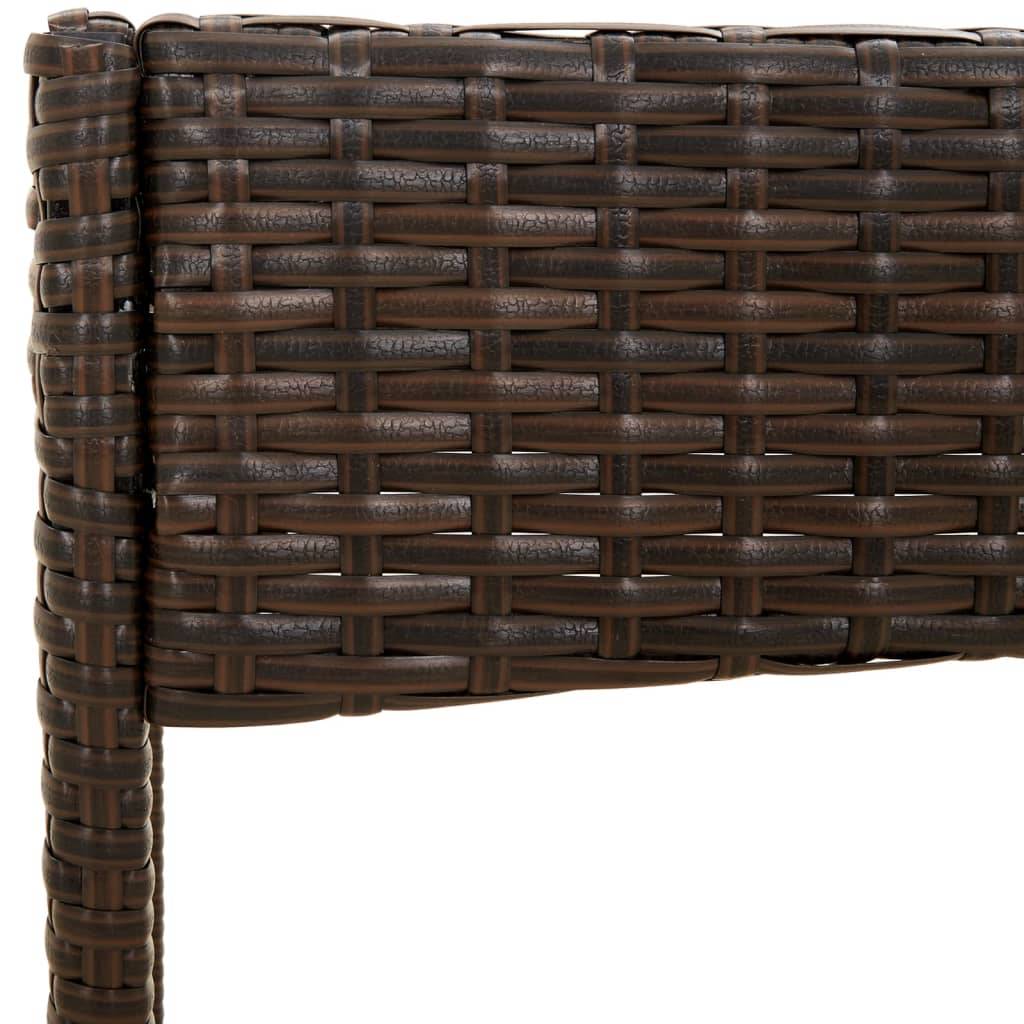 Helloshop26 - Salon de jardin meuble d'extérieur ensemble de mobilier 4 pièces avec coussins marron résine tressée - Imagen 4