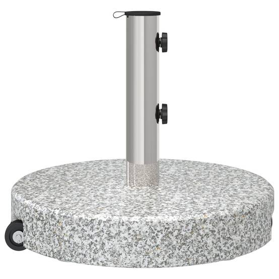Base de Parasol - Support de Parasol mobile avec poignée Gris Granit 29 kg Ronde - Image 7