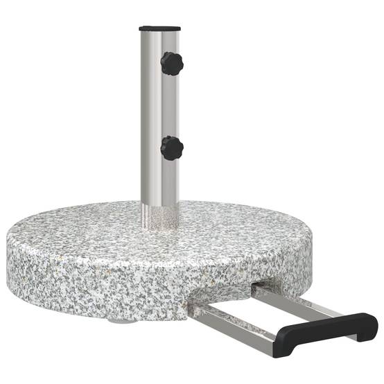 Base de Parasol - Support de Parasol mobile avec poignée Gris Granit 29 kg Ronde - Image 1