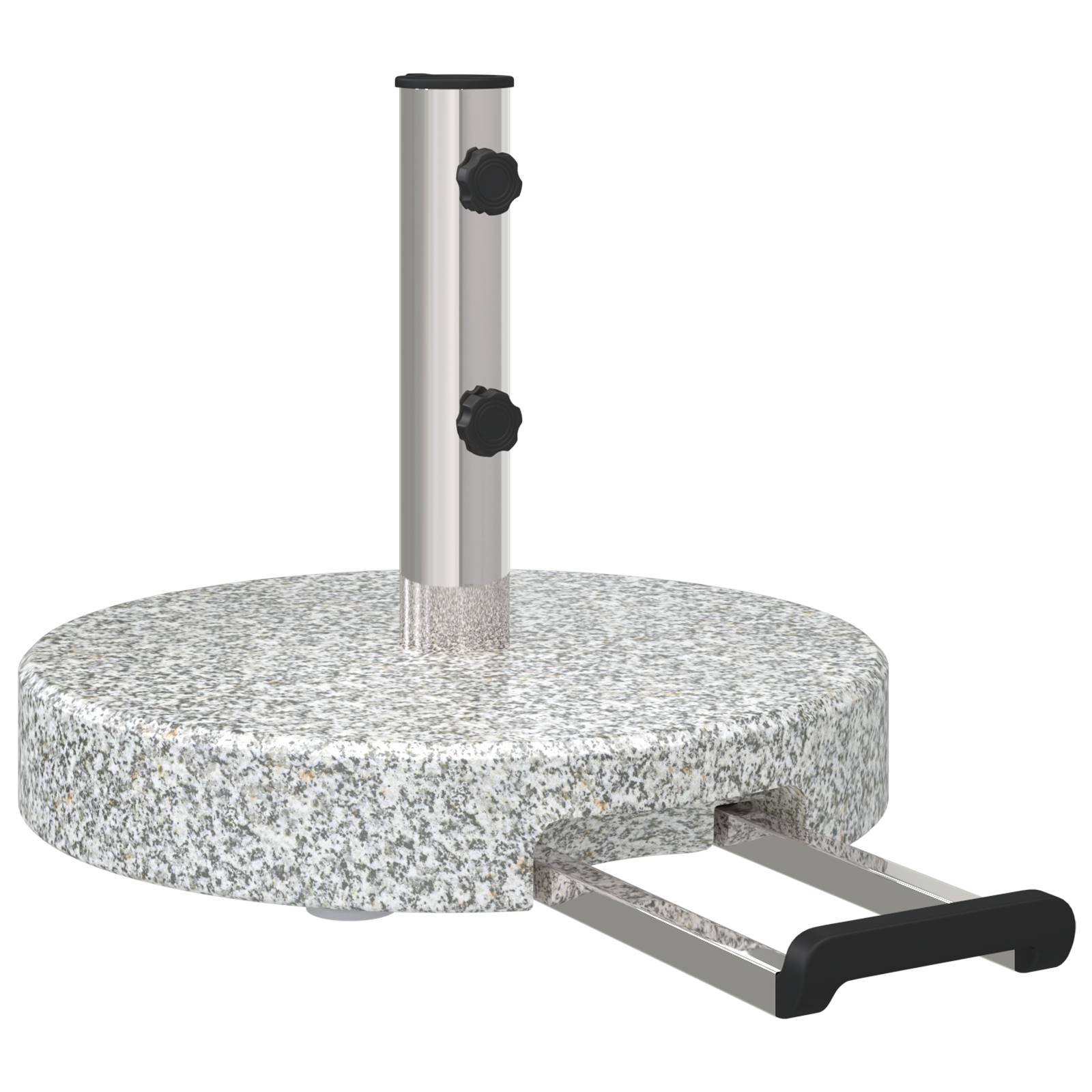 Base de Parasol - Support de Parasol mobile avec poignée Gris Granit 29 kg Ronde - Image 1