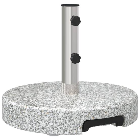 Base de Parasol - Support de Parasol mobile avec poignée Gris Granit 29 kg Ronde - Image 5