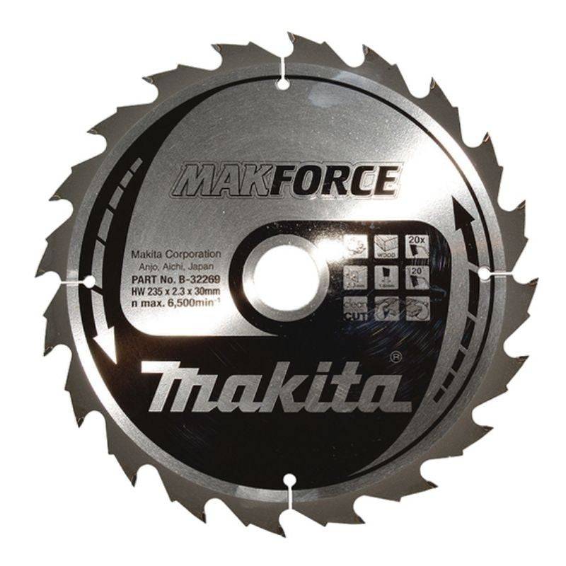Makita - Lame de scie MAKFORCE MAKITA B-32269 235mmx30x60D pour la coupe du bois (Medium Cut) Makita - Imagen 1