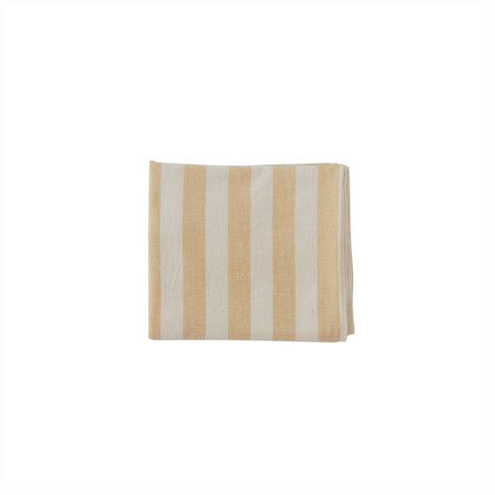 Nappe rayée jaune coton organique Living - Image 1