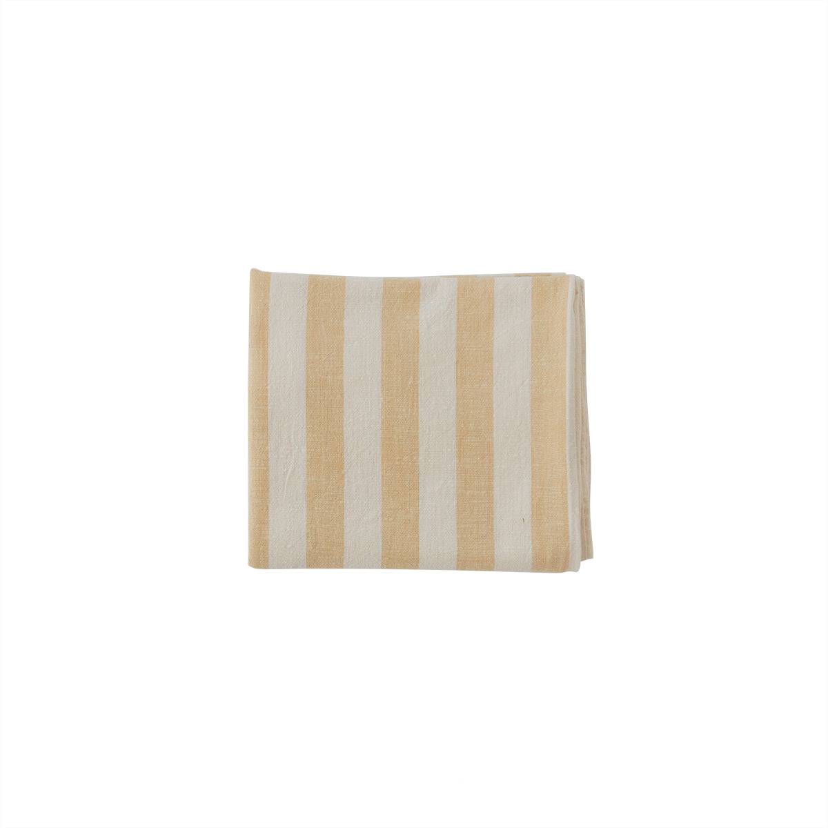 Nappe rayée jaune coton organique Living - Image 1