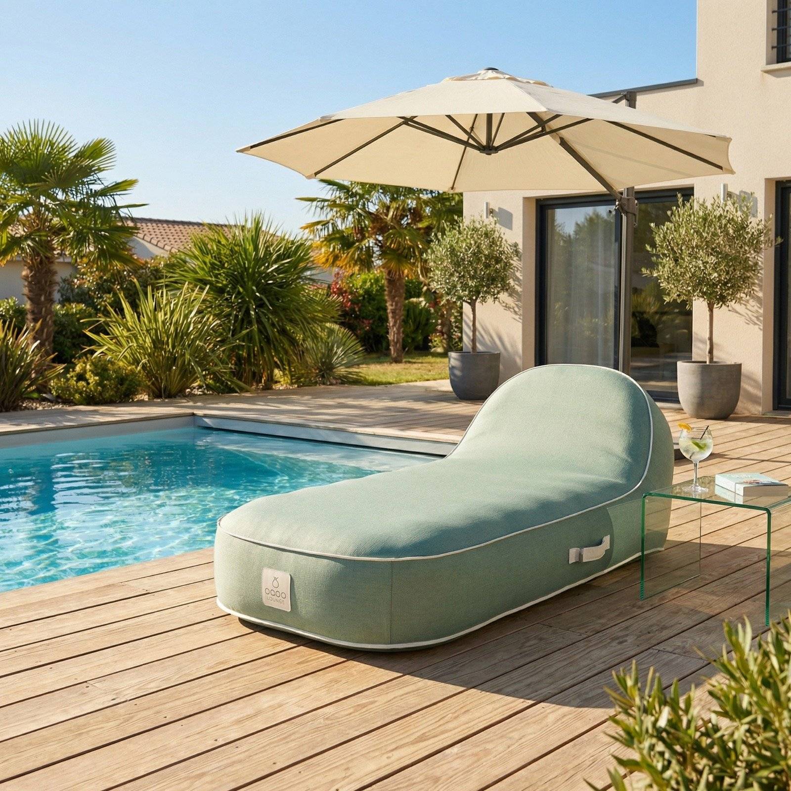 Coco Lounge - Coco Lounge Transat gonflable PALMA Collection  Soge - vert d'eau - Image 1