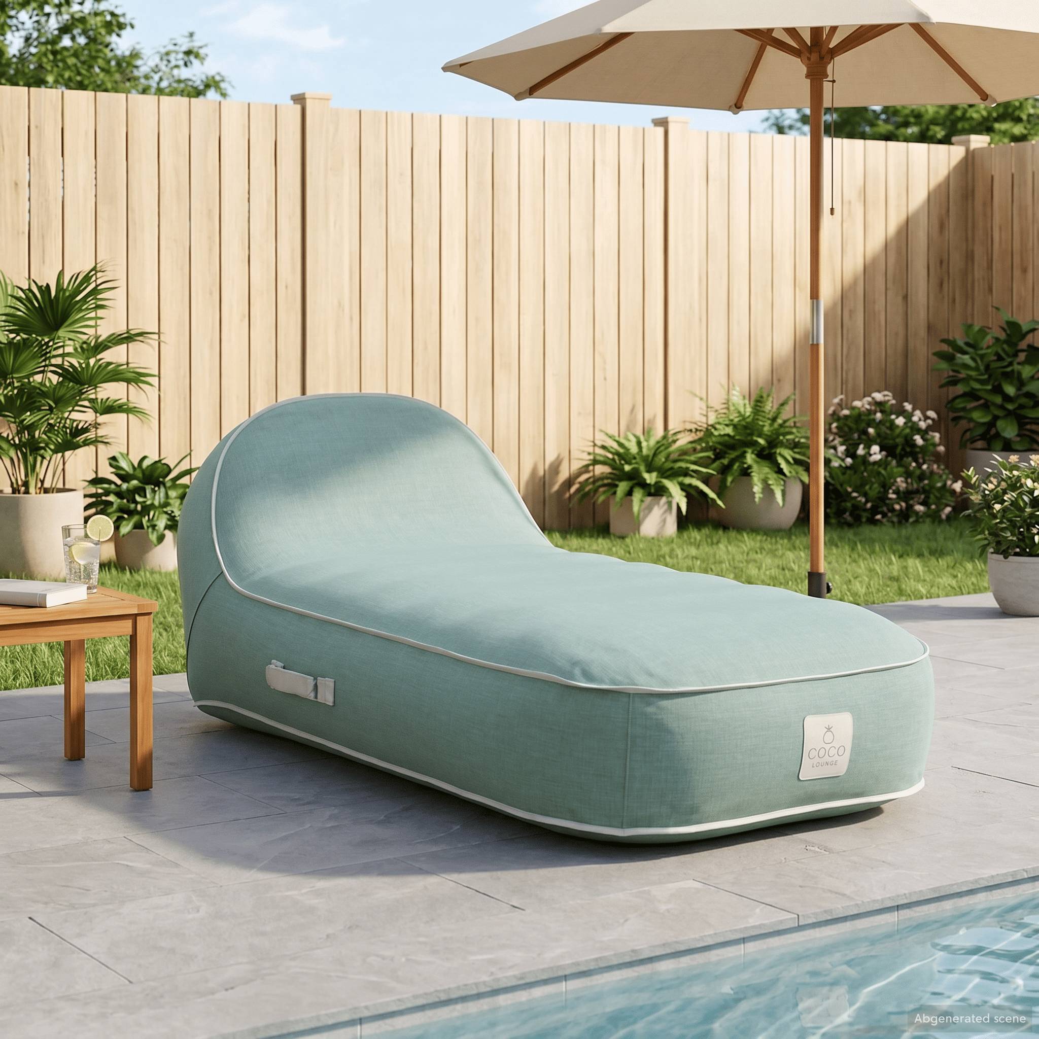 Coco Lounge - Coco Lounge Transat gonflable PALMA Collection Soge - vert d'eau - Image 5