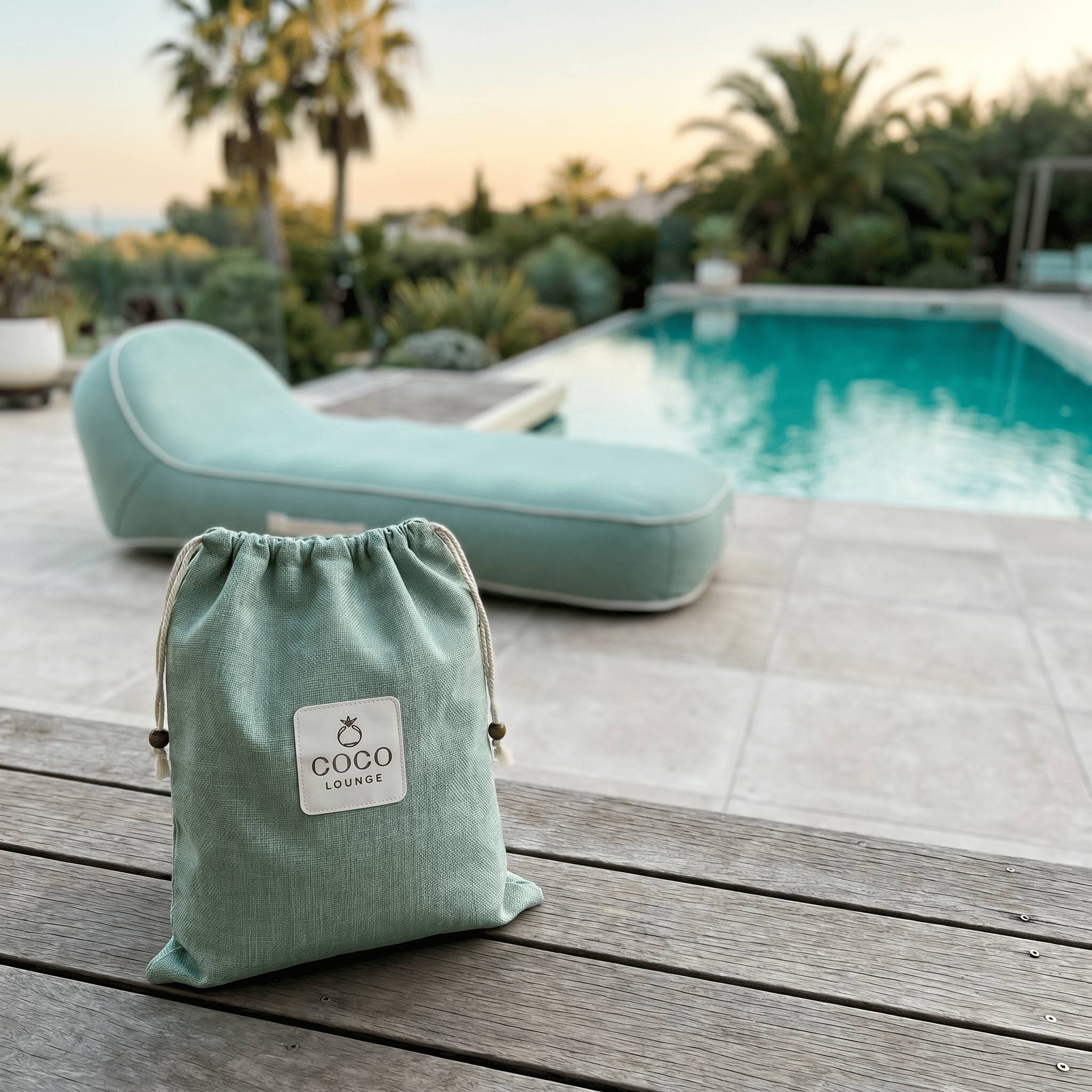 Coco Lounge - Coco Lounge Transat gonflable PALMA Collection Soge - vert d'eau - Image 2
