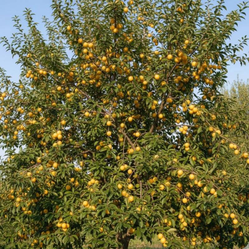 Prunier Mirabelle de Metz - Bon rendement - Pot de 15L - 1/2 tige - 150/175 cm - De 3,00 m à 5,00 m - Imagen 4