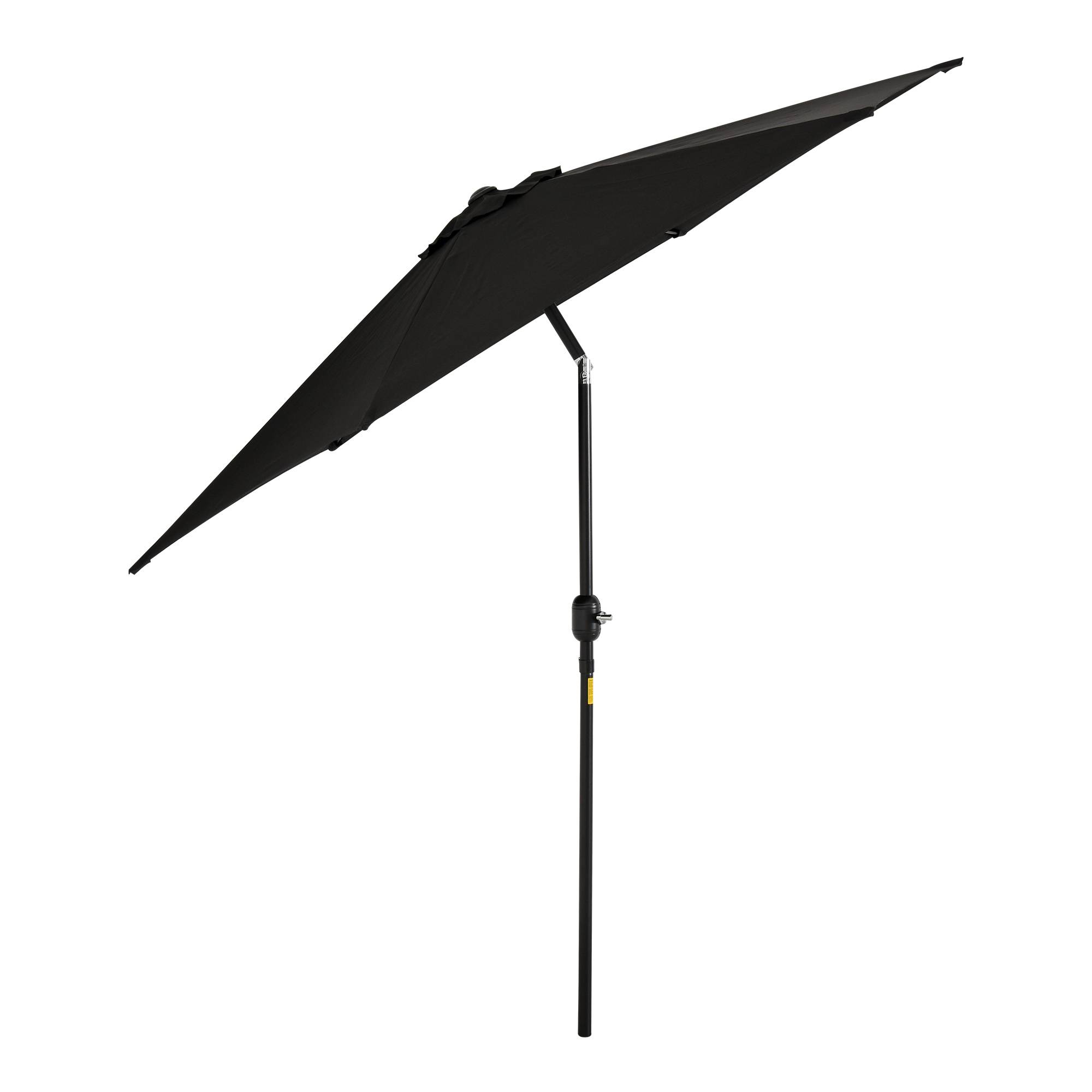 Parasol droit parasol inclinable de jardin manivelle toile polyester - 260x260x235cm Métal Noir fr336 - Image 2
