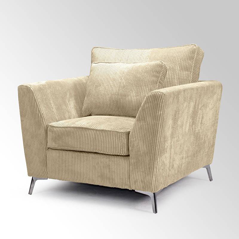 Fauteuil Isla velours côtelé beige - Image 6