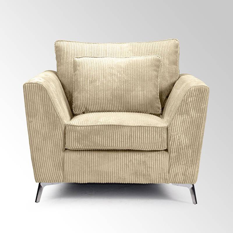Fauteuil Isla velours côtelé beige - Image 3