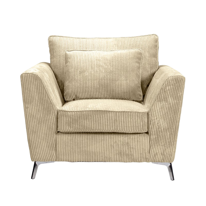 Fauteuil Isla velours côtelé beige - Image 7