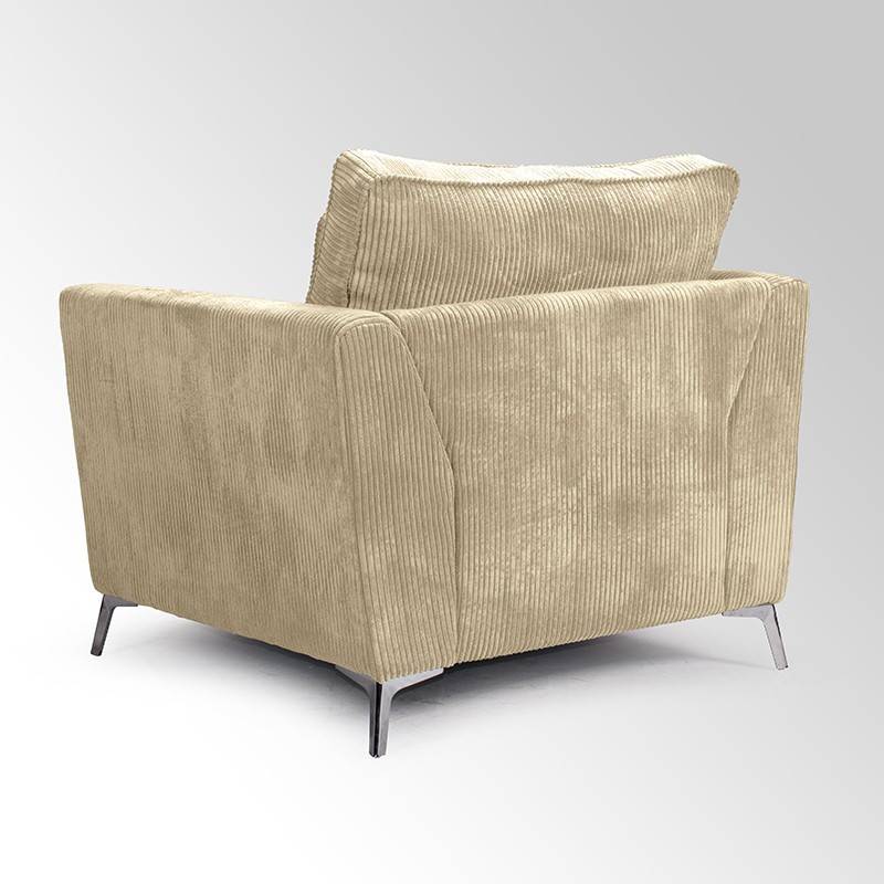 Fauteuil Isla velours côtelé beige - Image 4
