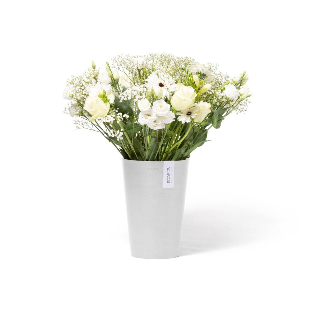 Ecopots - Pot Rond Pisa 21 Blanc Pur - Ø 21 x H. 30 cm - 6,8 L ECOPOTS