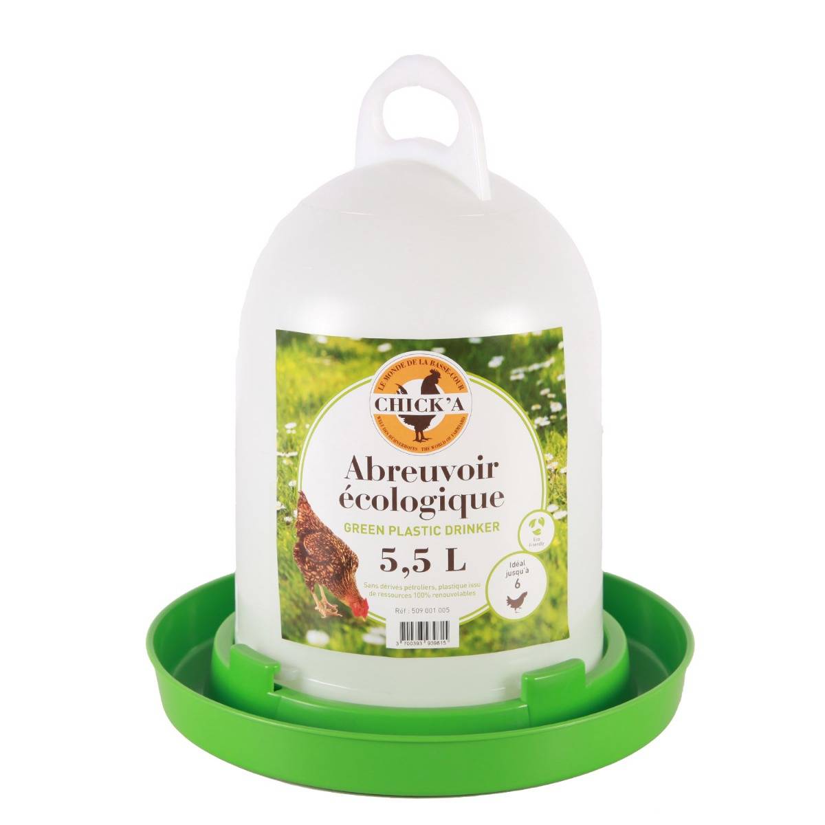 Chick'a - Bebedero para aves línea verde 5.5 l - Imagen 1