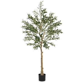 Olivier artificiel 150 cm plante artificielle intérieur, fausse plante décoration pour maison, bureau, salon, chambre
